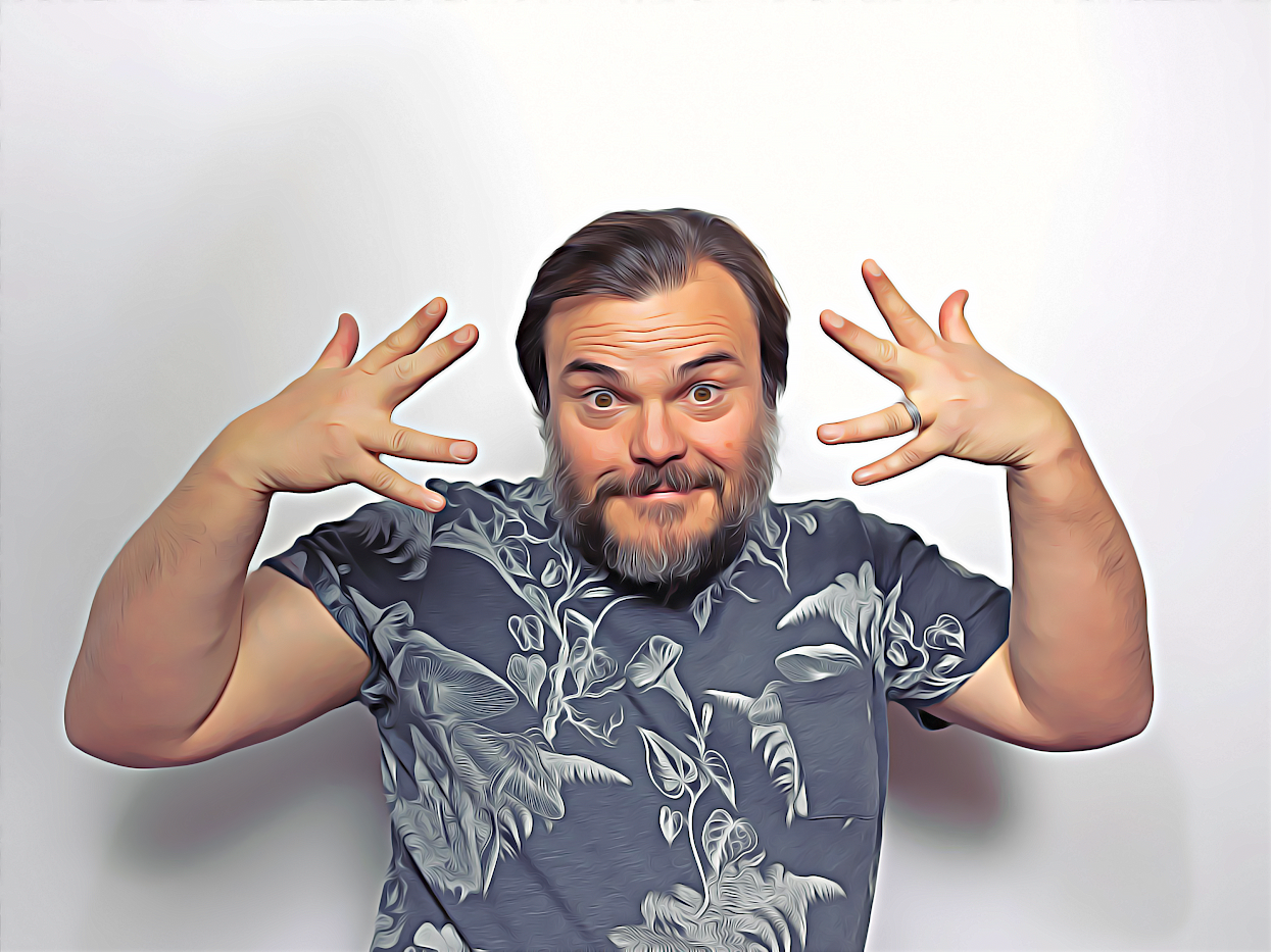 a Smudge portrait of actor Jack Black